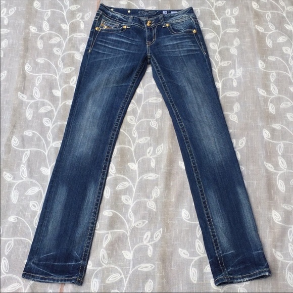 Miss me Denim Embellished Straight Leg Jeans - Picture 3 of 5